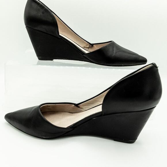 Kenneth Cole Edith Wedge Heel Black Leather 8 M - Picture 10 of 10